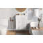 Meuble-lavabo flottant moderne de 21,6 po avec lavabo en céramique - parfait pour les petites salles de bain, rangement à gauche