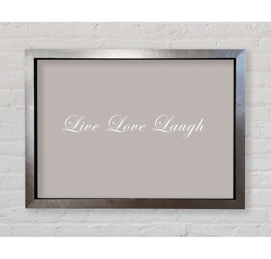 Love Quote Live Love Laugh 2 Vivid Pink - Single Picture Frame Art Prints