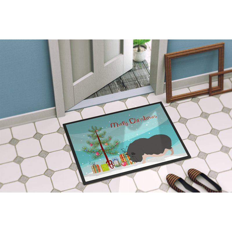 Selby Non-Slip Christmas Outdoor Doormat, 0.25" H x 27" W x 18" D