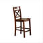 Chaise de salle à manger moderne et simple marron à dossier croisé
