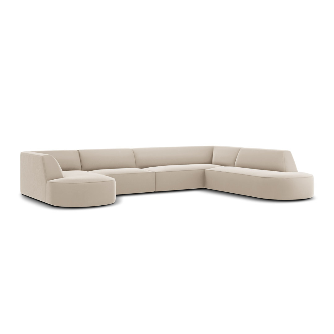 Adoraim 6 Seater Velvet Large Corner Sofa