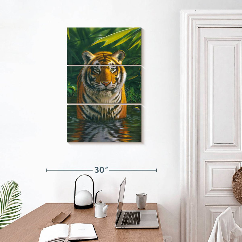 Brampt Tiger Pool, 32" H x 20" W