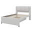 Lit plateforme tapissier avec lit gigogne-413692908