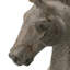 Statue de cheval antique sur pied 14 x 4,5 x 17 po