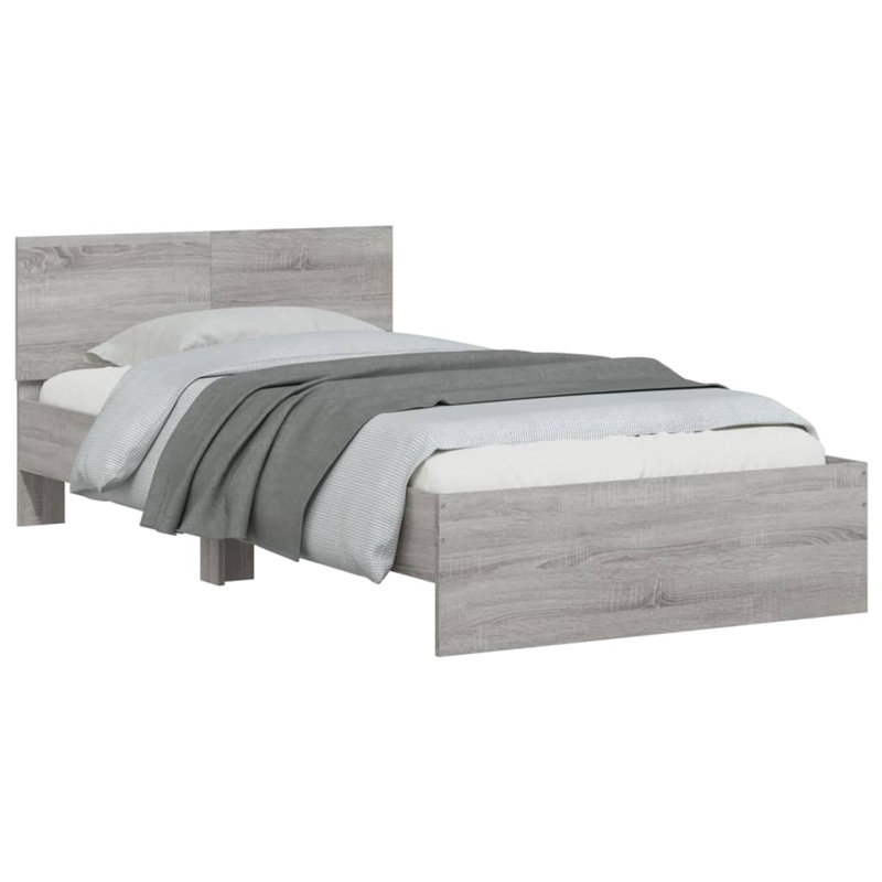 Bed, 100 x 200 cm, Grey Sonoma