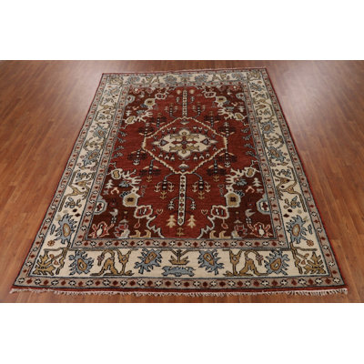 Handmade Wool Traditional Indian Area Rug 8x10