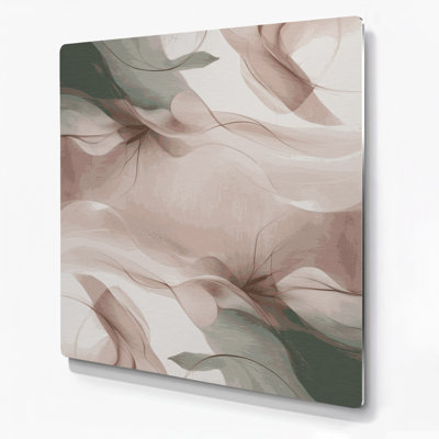 Abstrait paysage 100 beige, art mural en métal