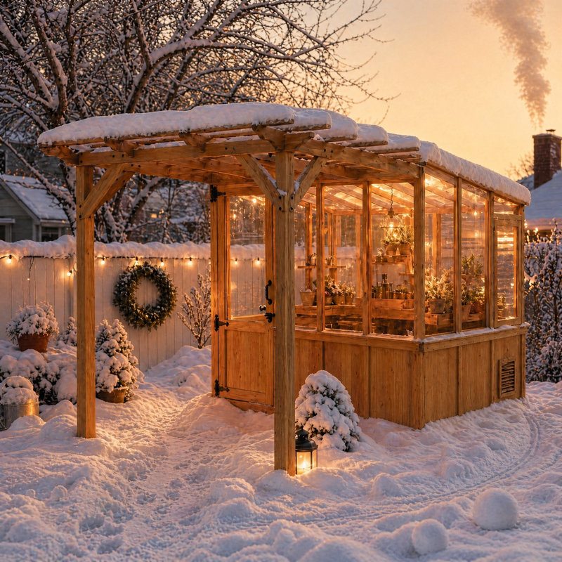 Serre 8 'x 6' avec pergola