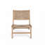 Chaise longue sans accoudoirs en bois d'acacia - Teck clair