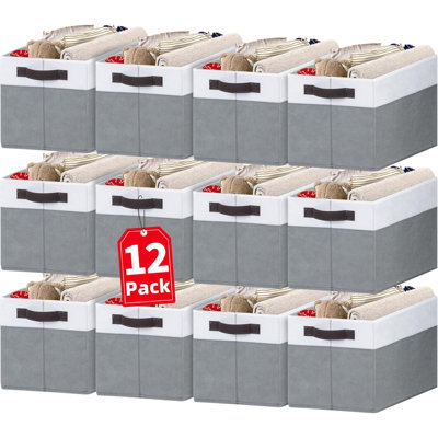 Storage Baskets For  Fabric Closet Organizers And Storage Bins With Handles For Home Organization  Decorative Collapsible Baskets For Organizing Clothes Toy