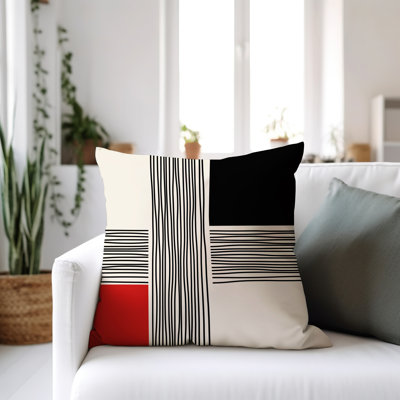 Cassie Abstract Outdoor Reversible Throw Pillow