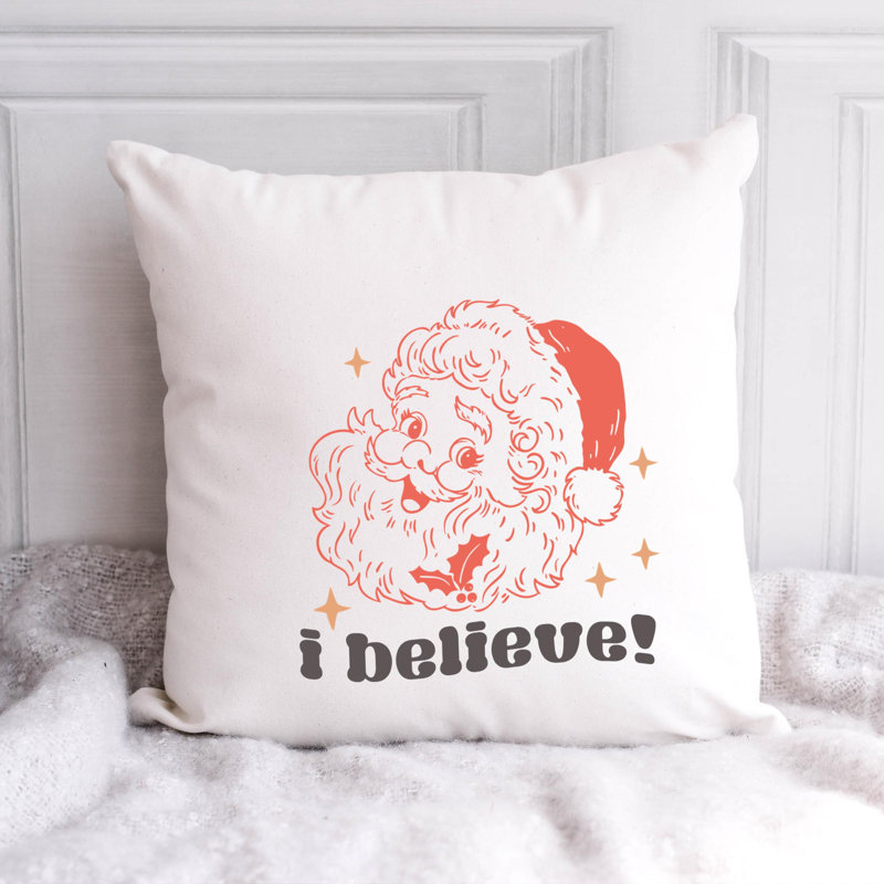 ChristmasCuteQuotes-09 Reversible Throw Pillow, 20" x 20"