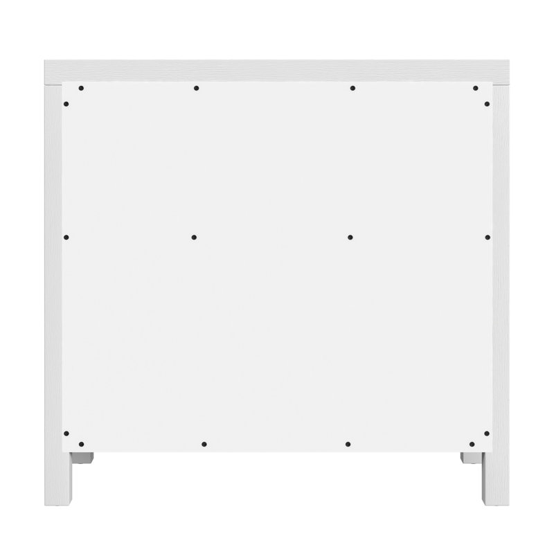 Nora 54 in. W Wood 1 Drawer 2 Door Accent Storage Cabinet, Textured White