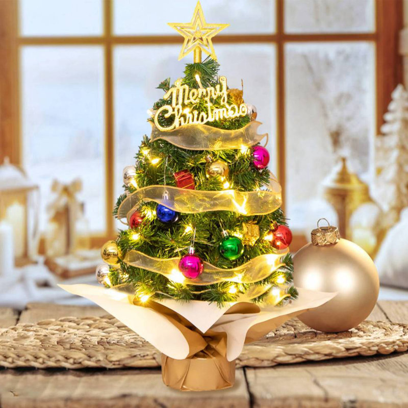 Arbre de Noël de 55 cm avec arbre de Noël et décoration de bureau