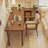 Light walnut L-Shaped Solid Wood desks-107408478
