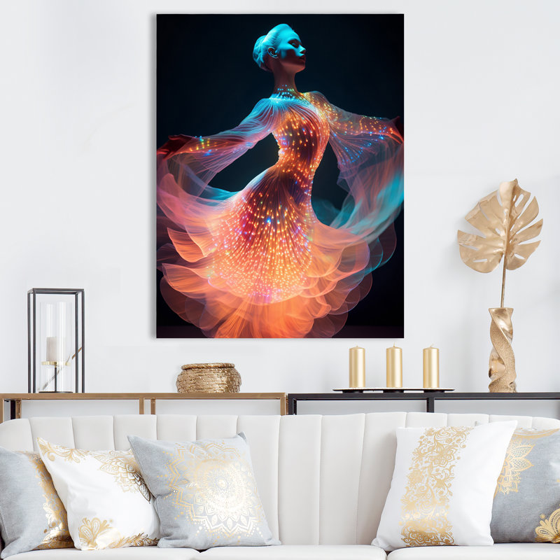 " Translucent Light Dancer I ", 20" H x 12" W x 1" D, Wrapped Canvas