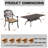 Afat 8 - Person Patio Dining Set with Rectangular Table , Cushions Included-982923339