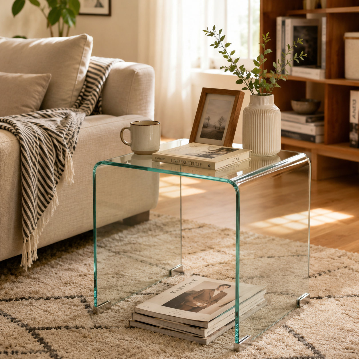 20" Glass Coffee Table