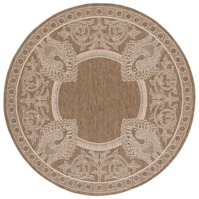 Arneshia Floral Brown/Natural Area Indoor/Outdoor Area Rug