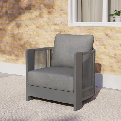 Chaise d'extérieur avec coussins
