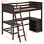Lit mezzanine simple avec bureau et tablettes pour économiser de l'espace et dormir-1672405953