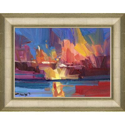 Red Sunset Painting by Joseph Mota