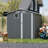 6X8ft Outdoor Steel Storage Shed With Clear Window, Lockable Doors, Compact Metal Tool Shed For Garden, Backyard, Patio, Utility, And Bike Storage-125097129