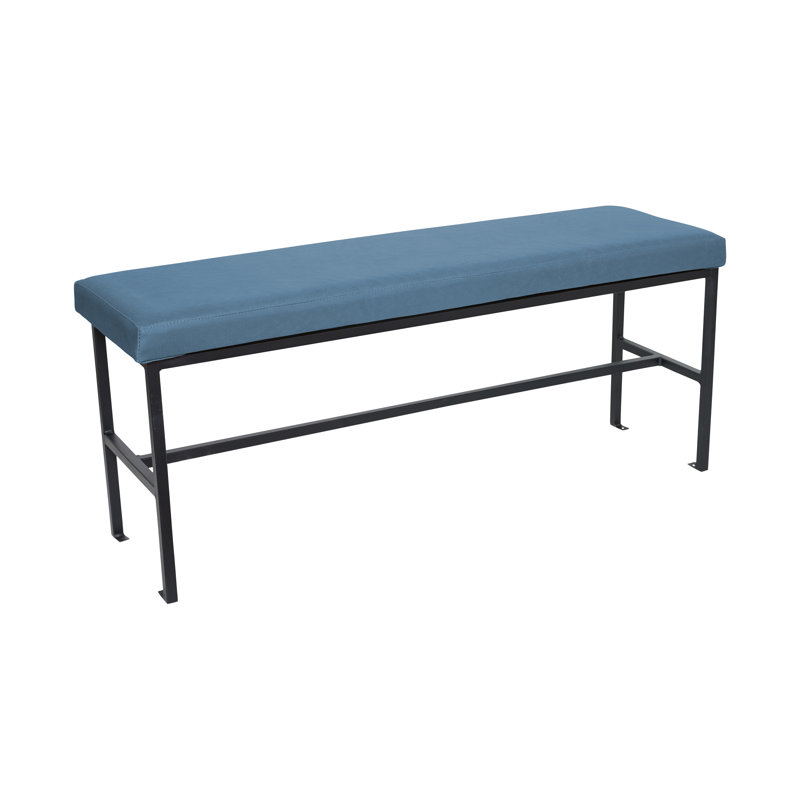 Meghan Restaurant Quality Bench with Grade 4 Vinyl Upholstery, Air Force Blue