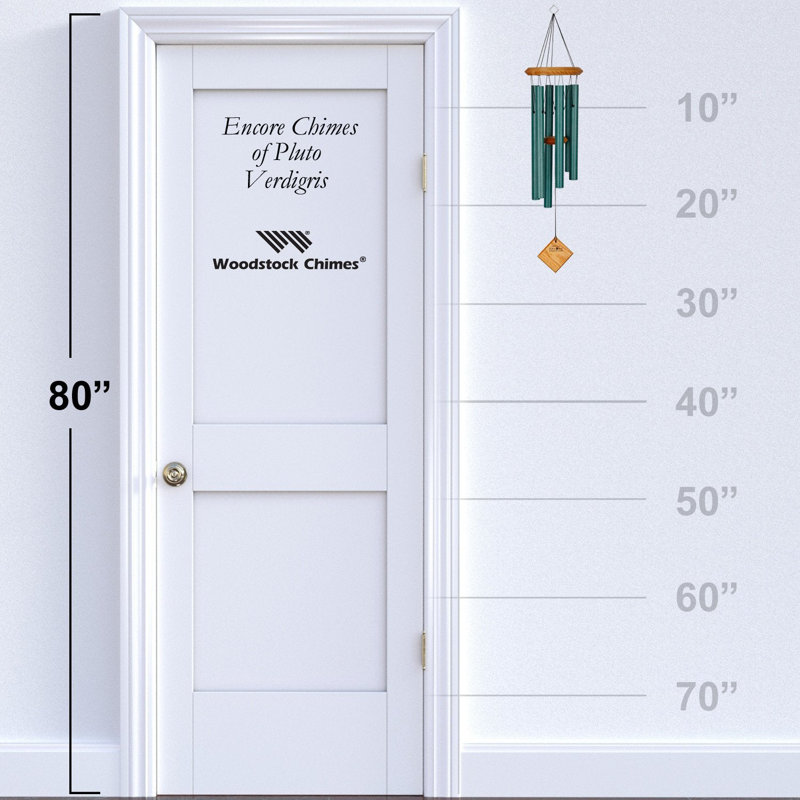Carillon Pluto, Vert-de-gris, 27" H x 8" W x 8" D