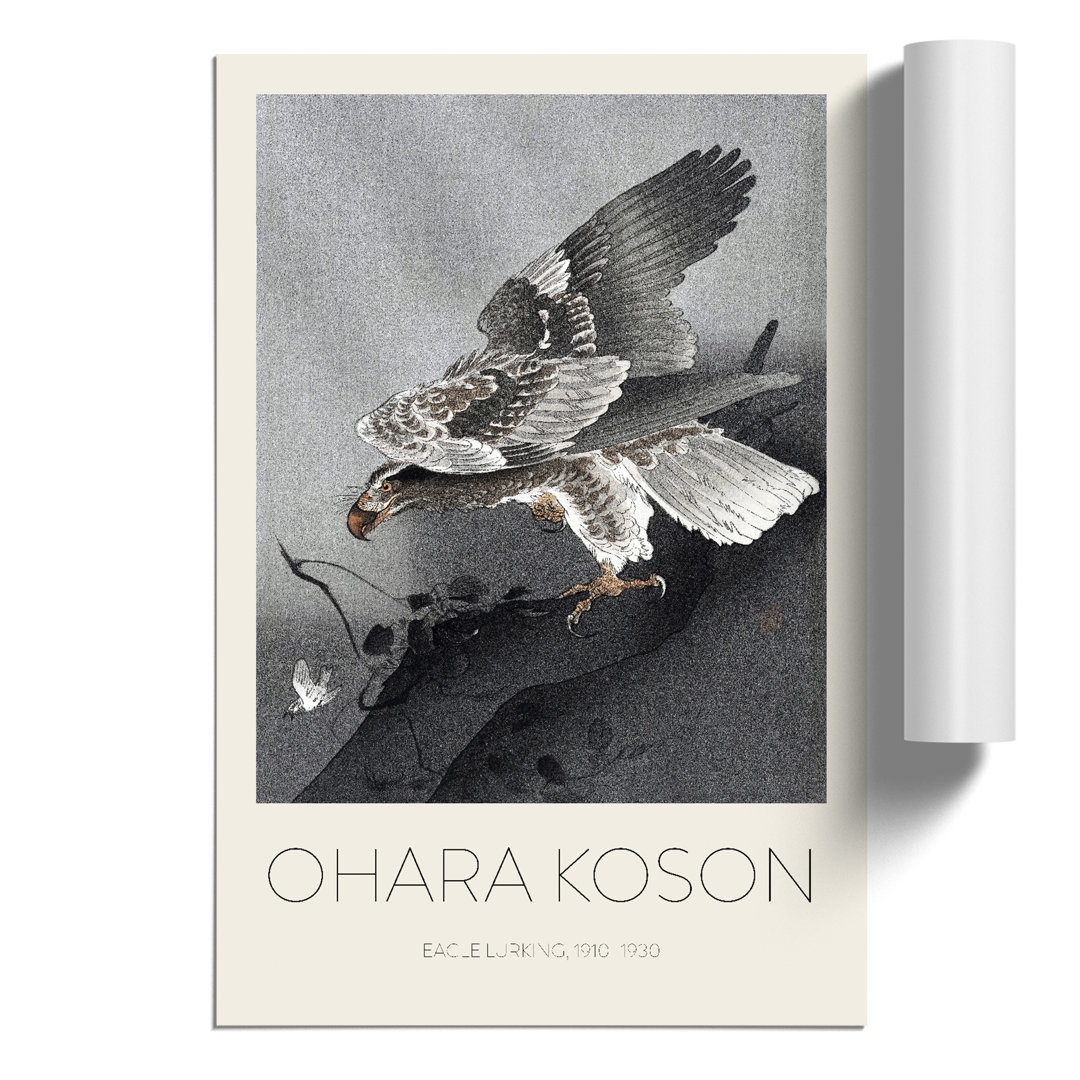 Eagle Hunting Print by Ohara Koson - Frameless Print