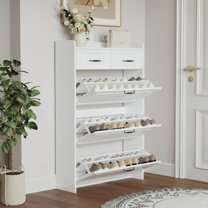 Shoe Cabinet With 3 Doors 2 Drawers