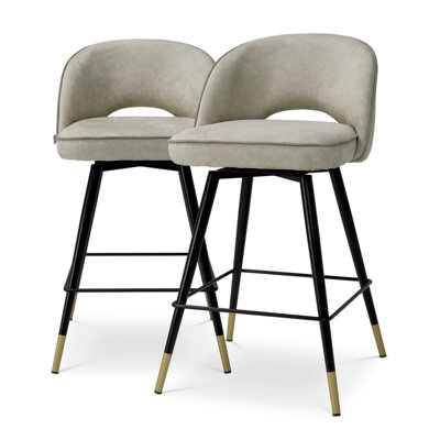 Cliff Upholstered Stool with Metal Frame