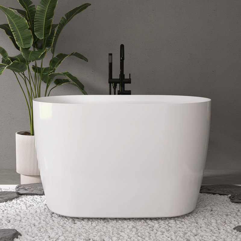 Baignoire de trempage autoportante en acrylique avec siège 43 po Fslefay