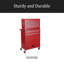 Coffre à outils, armoire de rangement à outils à 8 tiroirs avec coffre à outils amovible 2 en 1, doublure, roues verrouillables, crochets latéraux, chariot à outils en métal pour le garage-1234946123