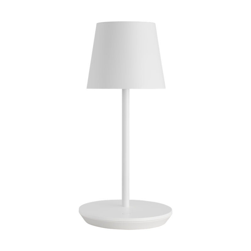 Nevis Short Accent Rechargeable Table Lamp, White