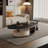 Modern minimalist oval solid wood coffee table-103550145