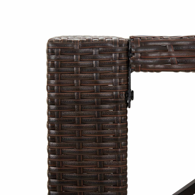 Lavel Rectangular Metal Outdoor Bar Table , cm W 80cm cm D, Brown, 110cm H x 145cm L x 80cm D