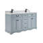 Meuble-lavabo en bois massif 60 po avec comptoir en pierre artificielle 1 po-508047318