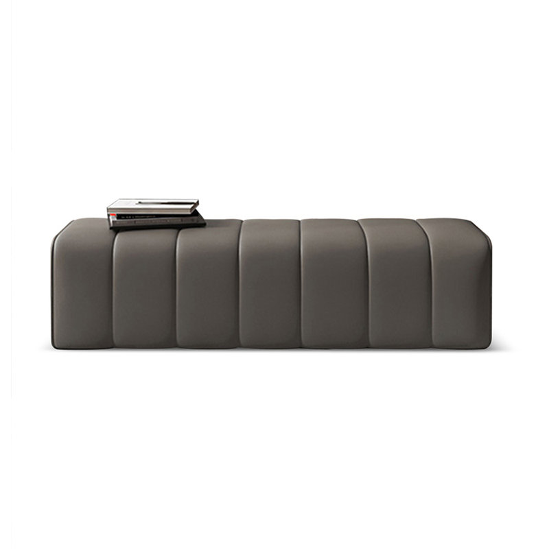 Banc avec revêtement, Gris foncé, H 15,75 po x l 55,12 po x P 15,75 po