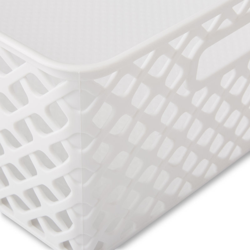 4 Piece Basket Set, White