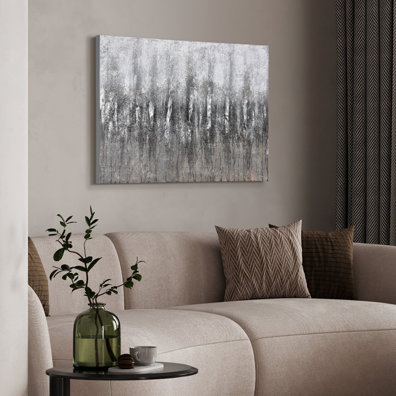 Gray Frequency by Martin Edwards - Wrapped Canvas Painting