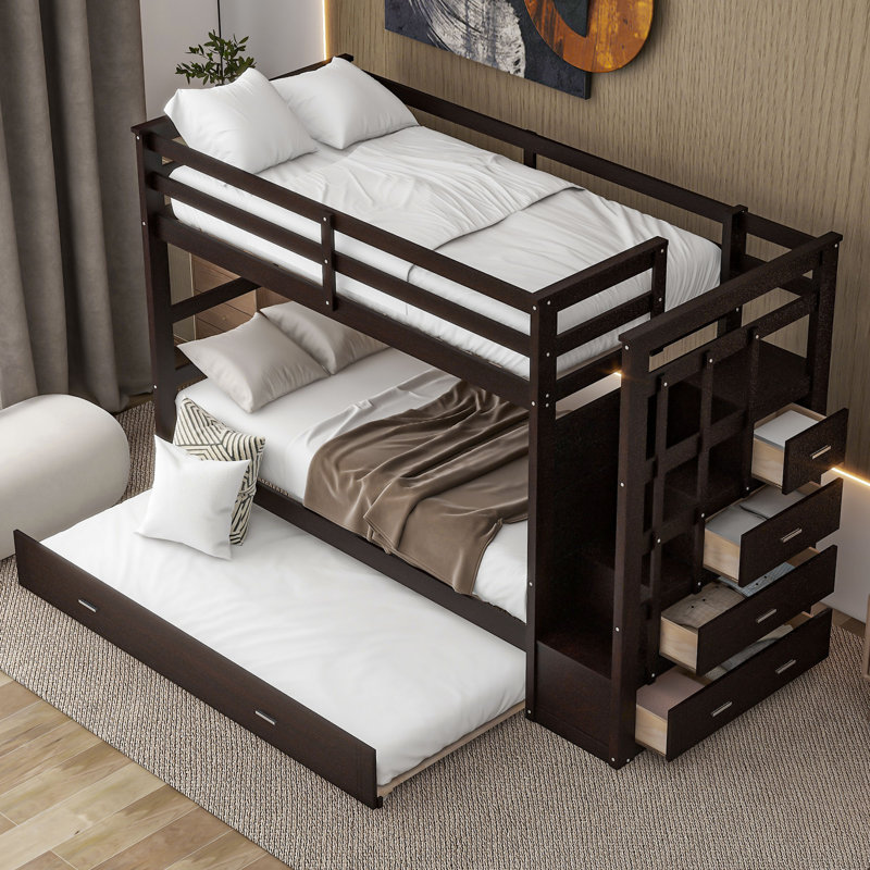 Lit plateforme tapissier Normsman Dove, Espresso