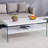 Double Rectangular Coffee Table With Tempered Glass