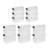 Sterilite 30 Qt 6-Pack & 18 Qt 6-Pack Clear Plastic Stackable Storage Bin w/ Lid