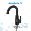 Robinet de salle de bain à poignée simple Gerber Northerly avec drain tactile 50/50, noir lustré, robinet à commande latérale de 1,2 gallon par minute - Conception traditionnelle, installation facile à 1 trou en noir satiné-123191214