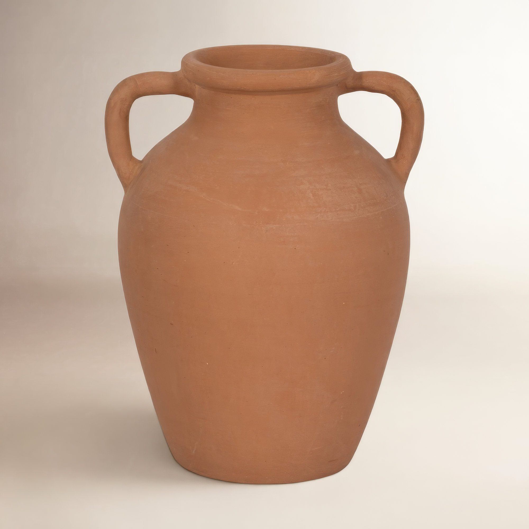 Sagebrook Home Andrelisa Elegant Terracotta Handled Vase - Enhance Your Space, Brown, 13" H x 10" W x 9" D