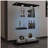 Versatile Tempered Glass Display Cabinet With Battery-Powered Light And Adjustable Feet For Stable Placement On Uneven Ground, Ideal For Storage And Showcase.-1989898030-1986684155