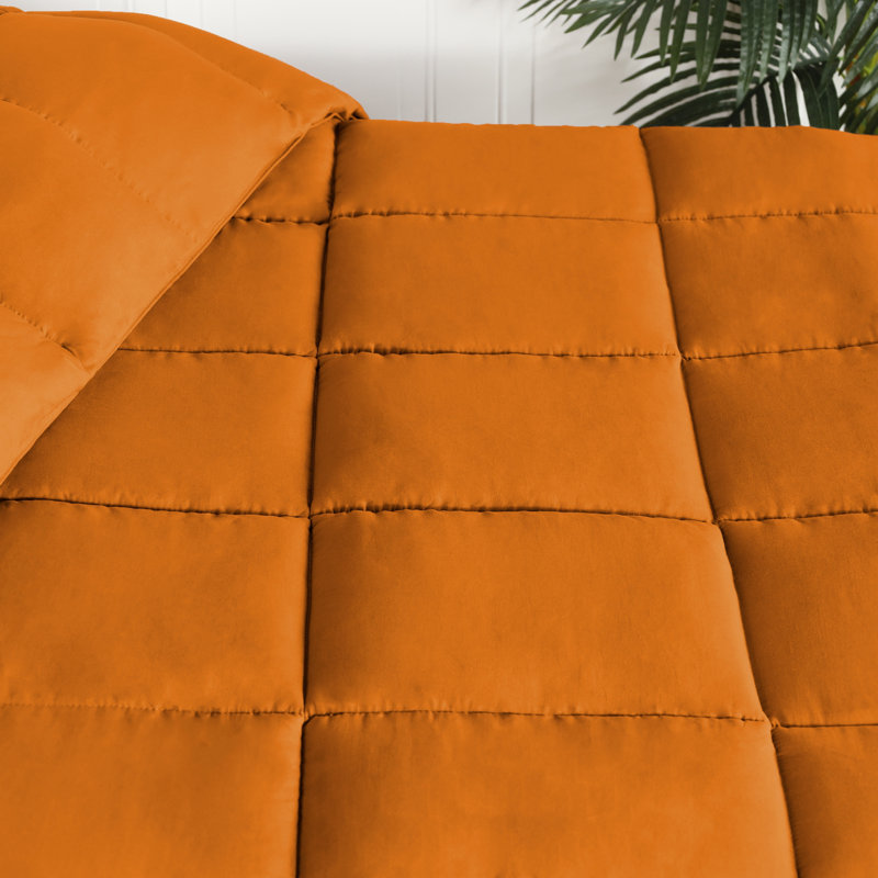 Dusty Orange Reversible Down Alternative Microfiber Comforter
