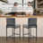 Barstools Set of 6, Counter Height Bar Stools With Back Support, Faux Leather, Metal Legs, Upholstered Seat Cushion Modern Barstool, Use For Kitchen Island Home Bar-1897809125