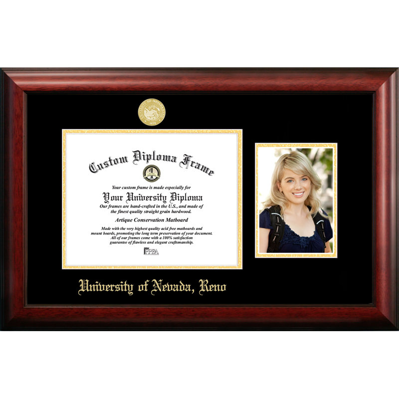 Brown Wood Embossed Picture Frame with Mat